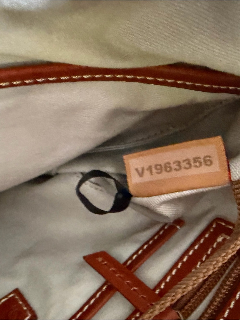 Dooney & Bourke Brown Leather Drawstring Bucket Bag - Picture 6 of 7